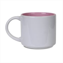 White with Pink